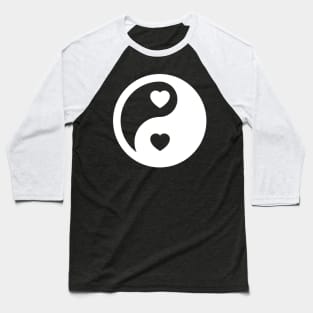 Ying Yang The Symbol Of Life & Death By Chinese Language Baseball T-Shirt